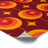 Poster Mi-siècle Début atomique sur les cercles rétro (Coin)