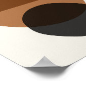 Poster Mi-siècle formes brun beige noir (Coin)