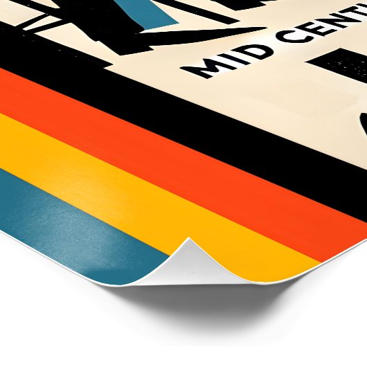 Poster Mi siècle Jazz Age HepCat Chat Noir (Coin)