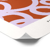 Poster Mi-Siècle Lignes Abstraites Modernes Brown Et Viol (Coin)