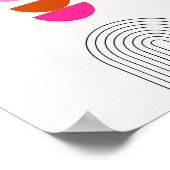 Poster Mi-Siècle Moderne 04 Rose Soleil Et Arche Arc Arc (Coin)