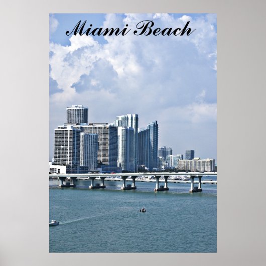 Poster Miam Beach Skyline (Devant)