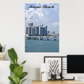 Poster Miam Beach Skyline (Bureau à domicile)