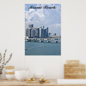 Poster Miam Beach Skyline (Cuisine)