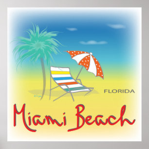 Poster Miami Beach, FL Chair