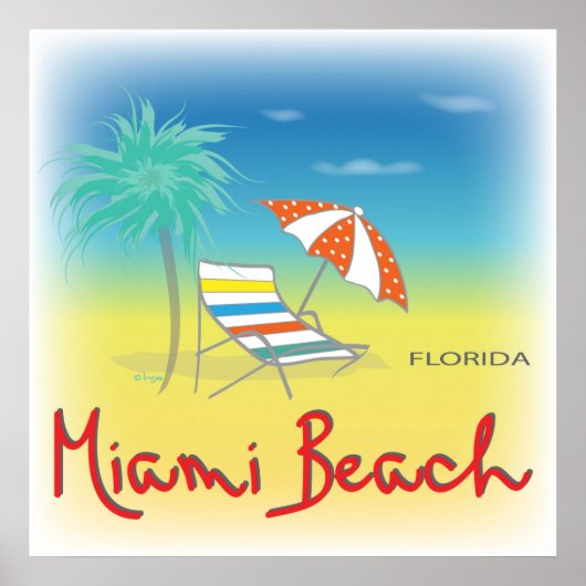 Poster Miami Beach, FL Chair (Devant)