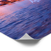 Poster Miami Beach Floride City Skyline (Coin)