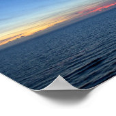 Poster Miami Beach Ocean Sunrise Blue Ocean Paysage (Coin)