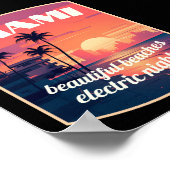 Poster Miami : belles plages, nuits électriques (Coin)