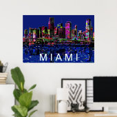 Poster Miami en graffiti (Bureau à domicile)