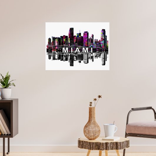 Poster Miami, Floride en graffiti (Salon 3)