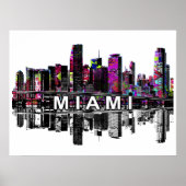 Poster Miami, Floride en graffiti (Devant)