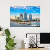 Poster Miami, Floride, États-Unis (Bureau à domicile)