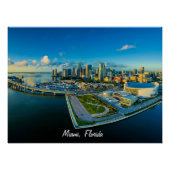 Poster Miami, Floride, vue panoramique, (Devant)