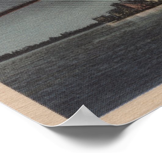 Poster Miami, Floride - Vue sur la ville au clair de lune (Coin)