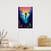 Poster Miami mermaid (Cuisine)