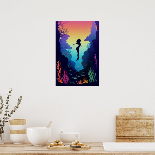 Poster Miami mermaid (Cuisine)