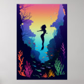 Poster Miami mermaid (Devant)