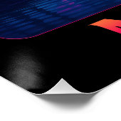 Poster Miami Moonrise - Skyline Néon (Coin)