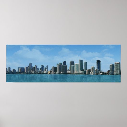 Poster Miami Skyline (Devant)