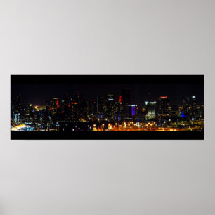 Poster ~Miami Skyline~ PANORAMA POSTER, PERSONNALISER IT!