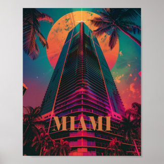 Poster Miami Tower Floride