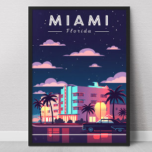 Poster Miami vintage