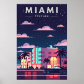 Poster Miami vintage (Devant)