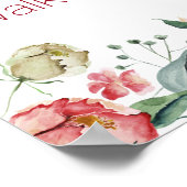 Poster Micah 6:8 Aquarelle florale rose et crème (Coin)