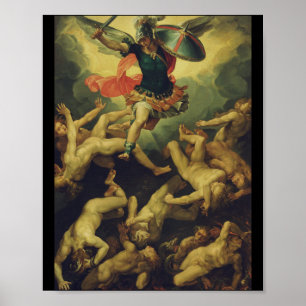 Poster Michael and the fallen angels by Giuseppe Cesari