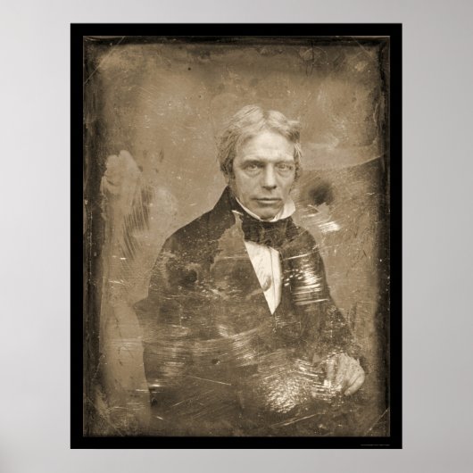 Poster Michael Faraday Daguerreotype 1845 (Devant)