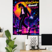 Poster Michael Jackson Moonwalk Roi de la Pop Rétro Homma (Bureau à domicile)