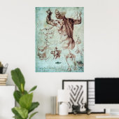 Poster Michelangelo Buonarroti Etudes pour Libyan Sibyl (Bureau à domicile)