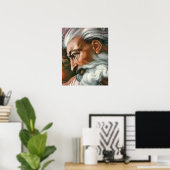 Poster Michelangelo Création Adam Dieu (Bureau à domicile)