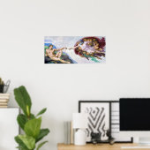 Poster Michelangelo - Création d'Adam Isolé (Bureau à domicile)