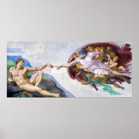 Poster Michelangelo - Création d'Adam Isolé (Devant)