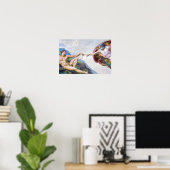 Poster Michelangelo - Création d'Adam Isolé (Bureau à domicile)