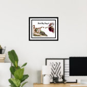 Poster Michelangelo - Création de l'homme - Tirer mon doi (Bureau à domicile)