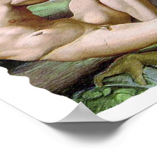 Poster Michelangelo Création de Man Fo Shizzle Fist Bump (Coin)