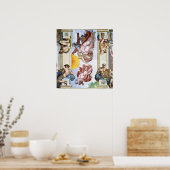 Poster Michelangelo - La création de la lune de soleil et (Cuisine)