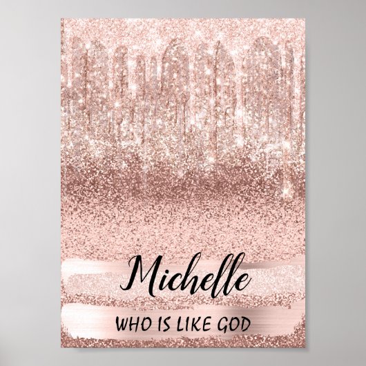 Poster Michelle Name Meaning Birthday 16th Bridal Rose (Devant)