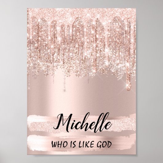 Poster Michelle Name Meaning Birthday 16th Bridal Royal (Devant)