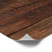 Poster Michigan Brown bois sculpté (Coin)