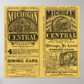 Poster Michigan Central Railroad (Devant)
