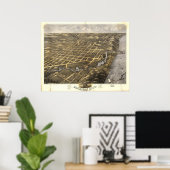 Poster Michigan City, Indiana 1869 (Bureau à domicile)