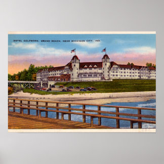 Poster Michigan City Indiana Hotel Golfmore