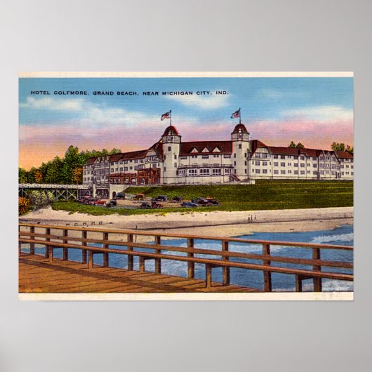 Poster Michigan City Indiana Hotel Golfmore (Devant)