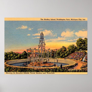 Poster Michigan City, Indiana Washington Park Zoo