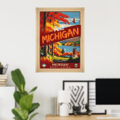 Poster Michigan en Splendor d'automne (Bureau à domicile)