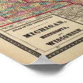 Poster Michigan, Minnesota et Wisconsin (Coin)